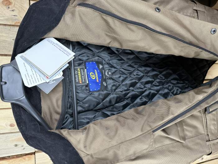 CHAQUETA T-M DE MOTO GARIBALDI MARRON