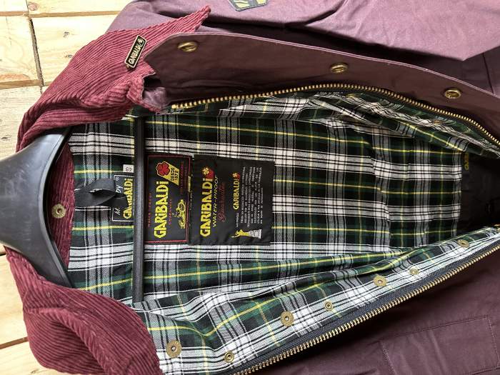 CHAQUETA T-M DE MOTO GARIBALDI GRANATE