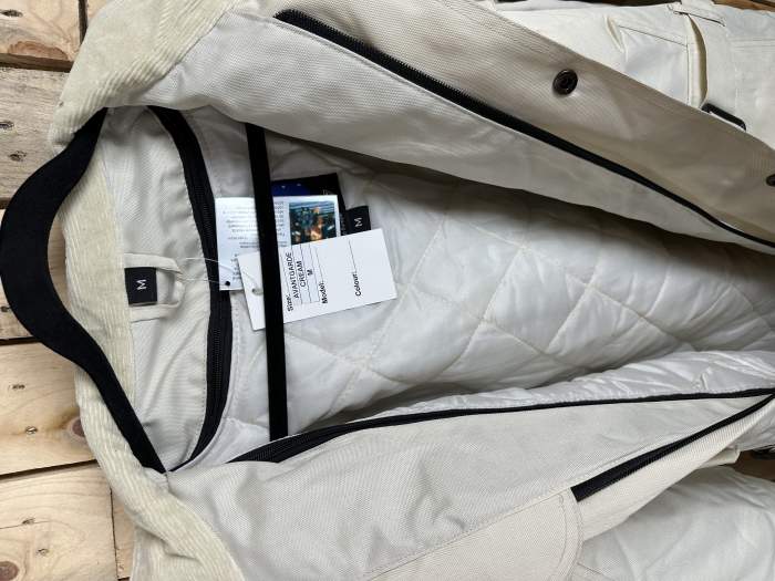 CHAQUETA T-M DE MOTO GARIBALDI CREMA