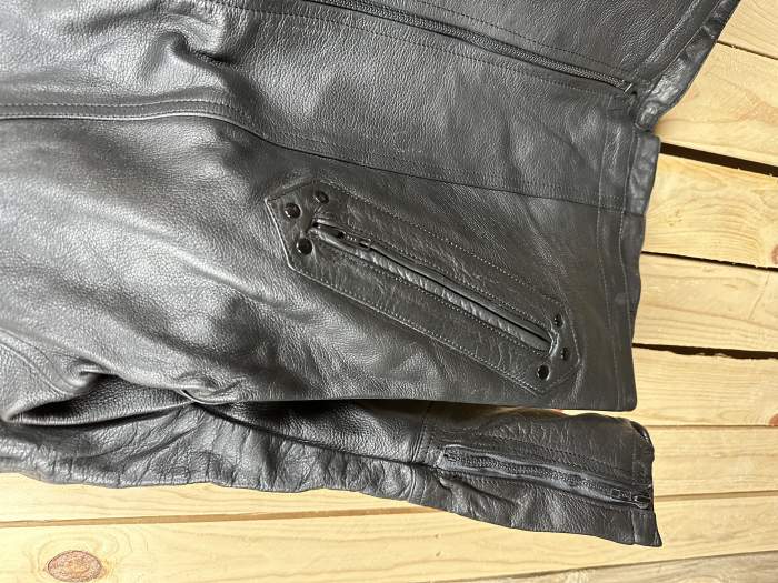 CHAQUETA T-M CASUAL CUERO NEGRO GARIBALDI