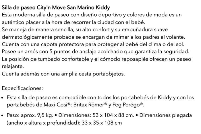 SILLA DE PASEO CITY’N MOVE HAWAII - QrBox.es