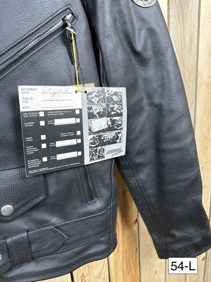 CHAQUETA T-L CASUAL CUERO NEGRO GARIBALDI 2
