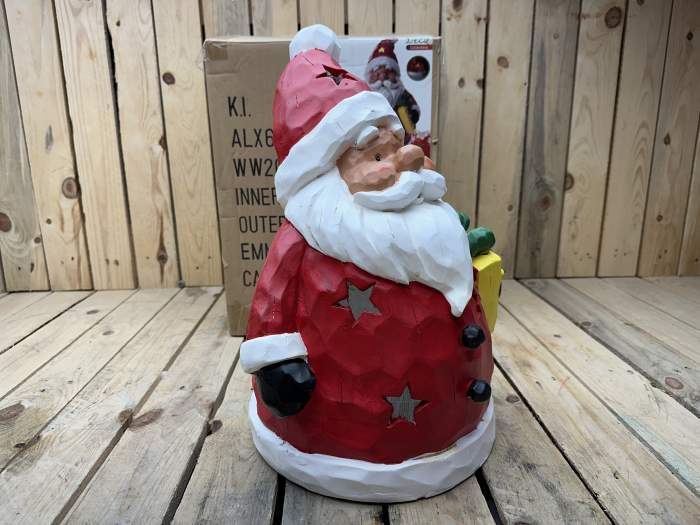 PORTAVELAS PAPÁ NOEL 43CM