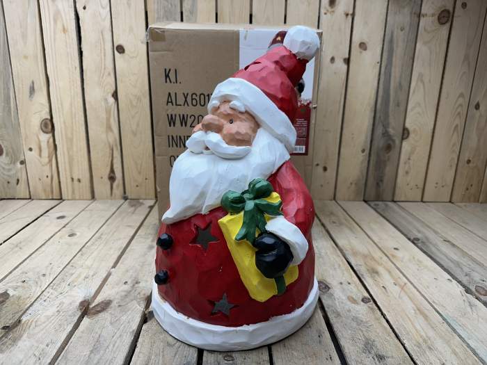 PORTAVELAS PAPÁ NOEL 43CM