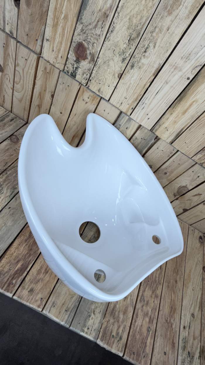 PORCELANA PARA LAVACABEZAS BLANCA MOD.2