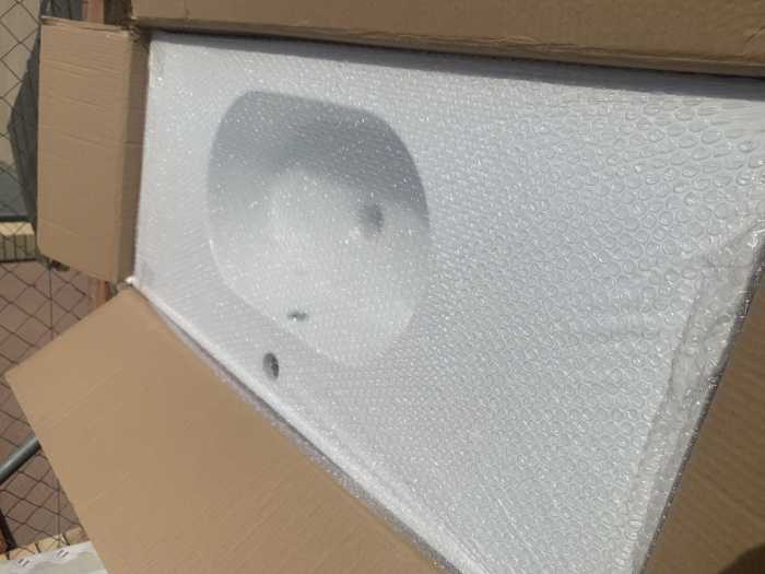 LAVABO DE PORCELANA BLANCA 100CM