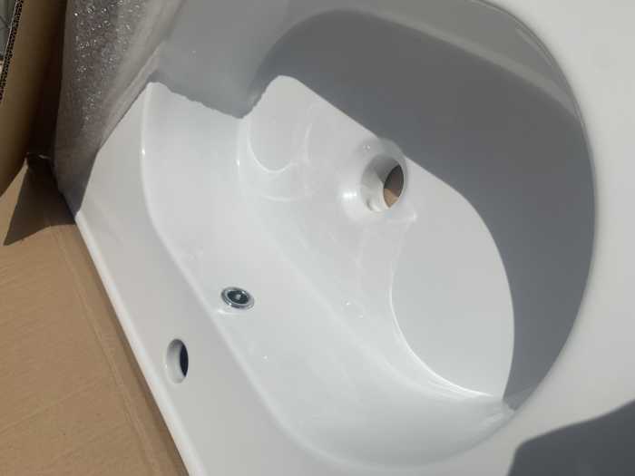 LAVABO DE PORCELANA BLANCA 100CM