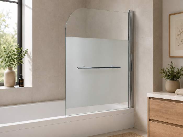 MAMPARA BAÑERA TOALLERO 195 x 95 cm (D)