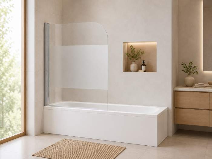 MAMPARA BAÑERA 1H 150 x 95 cm (IZQ)