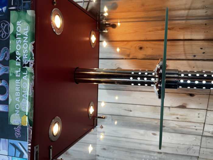 VITRINA EXPOSITORA GIRATORIA CON LUZ