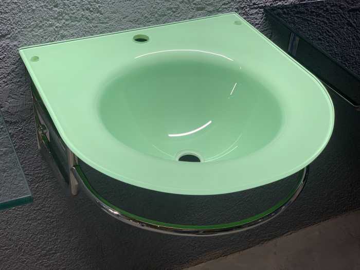 ENCIMERA CRISTAL VERDE 52cm CON SOPORTE