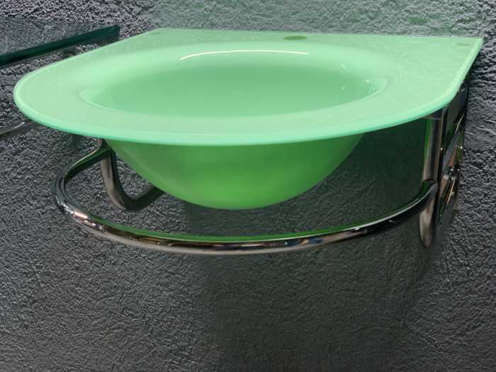ENCIMERA CRISTAL VERDE 52cm CON SOPORTE