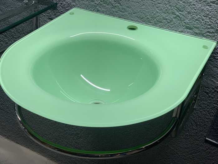 ENCIMERA CRISTAL VERDE 52cm CON SOPORTE