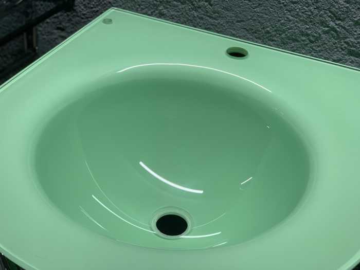 ENCIMERA CRISTAL VERDE 52cm CON SOPORTE