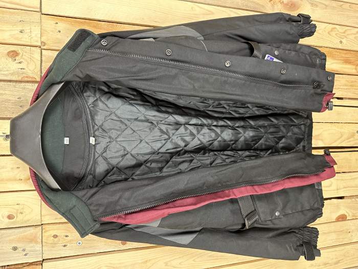 CHAQUETA T-M MOTO GARIBALDI NEGRO/ROJO