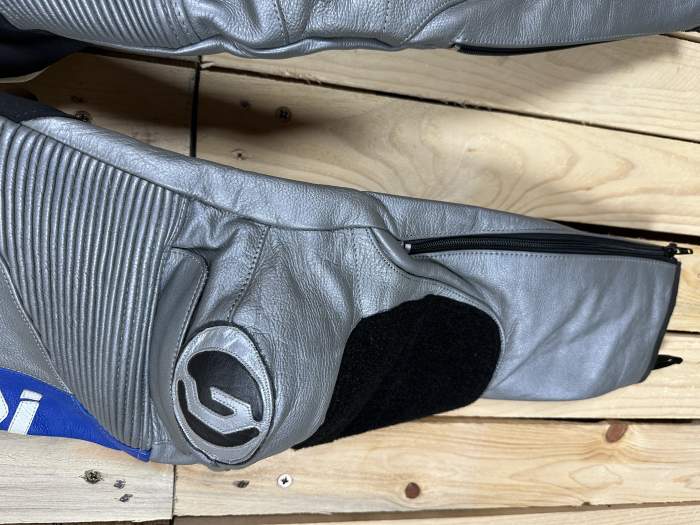 PANTALON T-S DE MOTO GARIBALDI BLANCO/AZUL