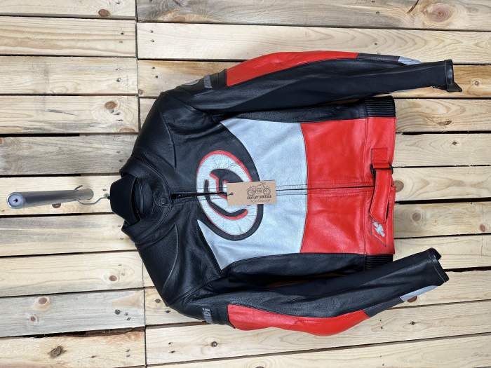 CHAQUETA T-M DE MOTO GARIBALDI ROJO 48