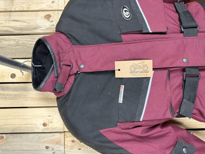 CHAQUETA T-S DE MOTO GARIBALDI GRANATE