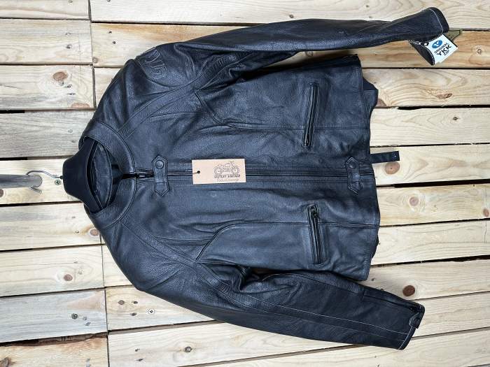 CHAQUETA T-XL DE CUERO MUJER NEGRO GREX