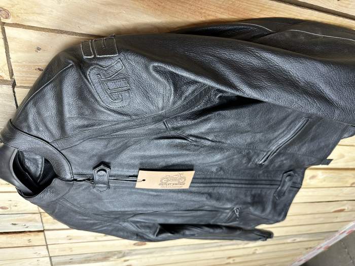 CHAQUETA T-XL DE CUERO MUJER NEGRO GREX