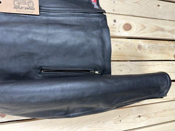 CHAQUETA T-M DE CUERO NEGRO GARIBALDI 2