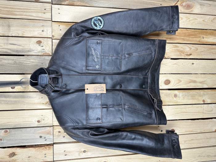 CHAQUETA T-S DE CUERO GASTADO GARIBALDI 1