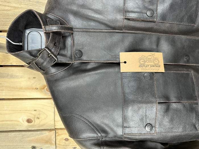 CHAQUETA T-S DE CUERO GASTADO GARIBALDI 1