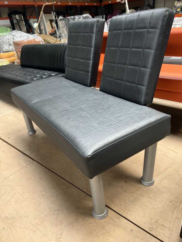 SOFA DE ESPERA MODELO DUETO NEGRO AGUAS