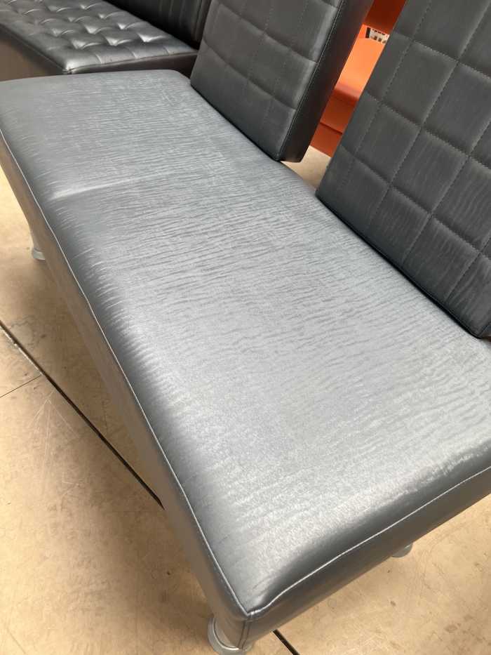 SOFA DE ESPERA MODELO DUETO NEGRO AGUAS