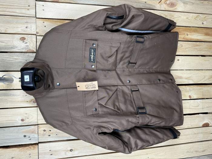 CHAQUETA T-S DE MOTO GARIBALDI MARRON
