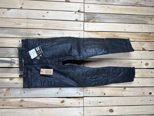 PANTALON T-M DE CUERO PARA MOTO GARIBALDI 3