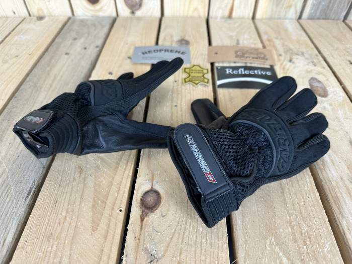 GUANTES T-XS DE MOTO GARIBALDI NEGROS
