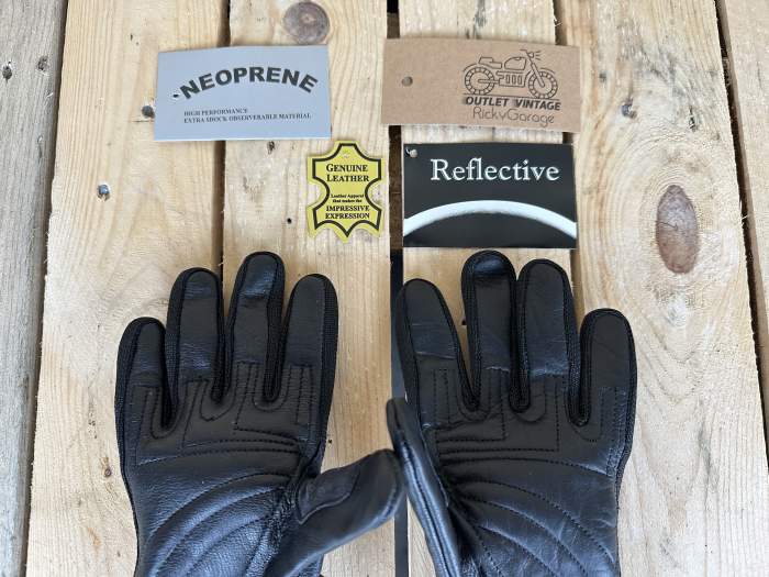 GUANTES T-XS DE MOTO GARIBALDI NEGROS