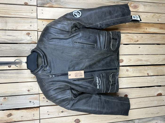 CHAQUETA T-M DE CUERO GASTADO GARIBALDI