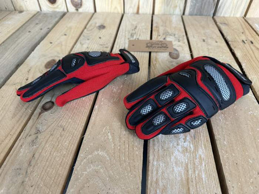 GUANTES T-S DE MOTO GARIBALDI ROJOS