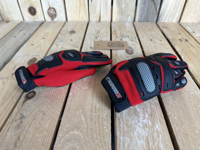 GUANTES T-S DE MOTO GARIBALDI ROJOS
