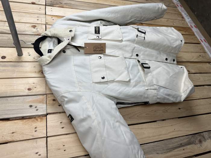 CHAQUETA T-M DE MOTO GARIBALDI CREMA