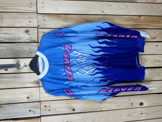 CAMISETA T-M DE MOTO CLOVER FANTASY AZUL