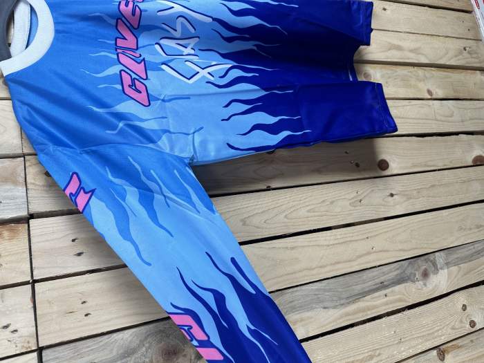 CAMISETA T-M DE MOTO CLOVER FANTASY AZUL
