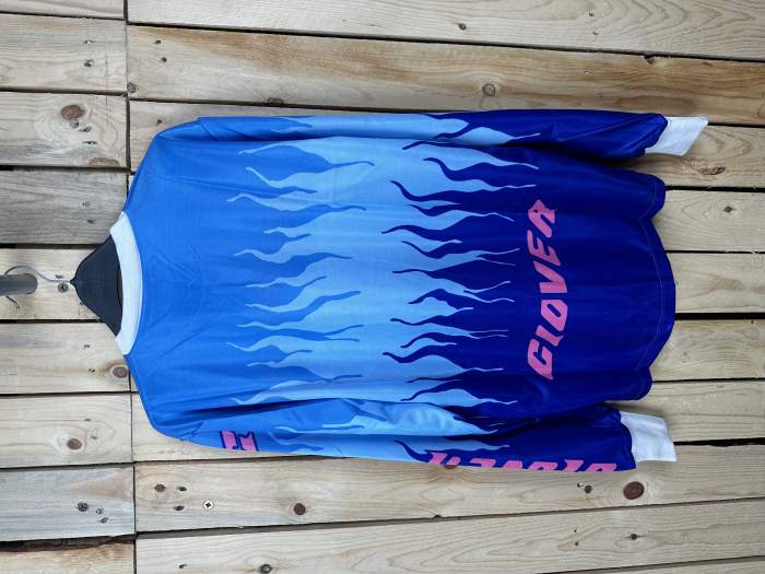 CAMISETA T-M DE MOTO CLOVER FANTASY AZUL