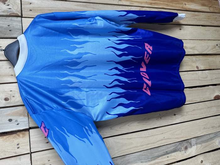 CAMISETA T-L DE MOTO CLOVER FANTASY AZUL