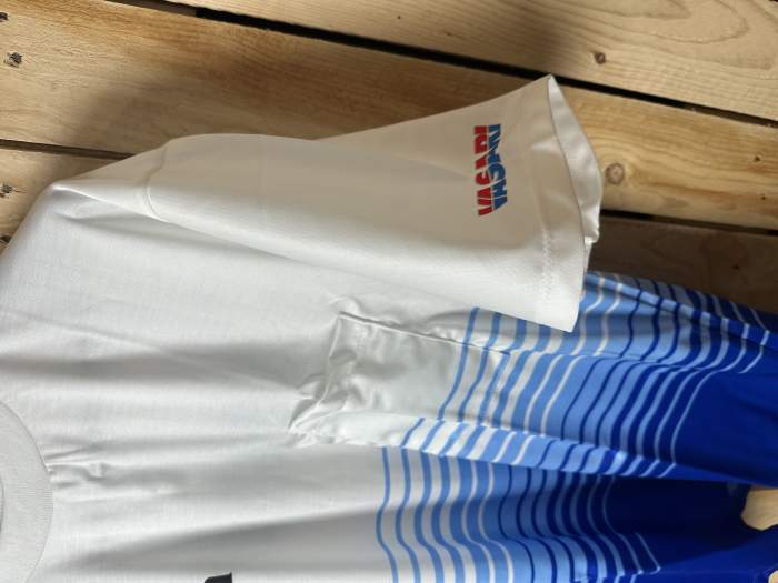 CAMISETA T-L DE MOTO APRILIA AZUL VINTAGE