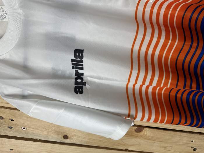 CAMISETA T-L DE MOTO APRILIA NARANJA VINTAGE