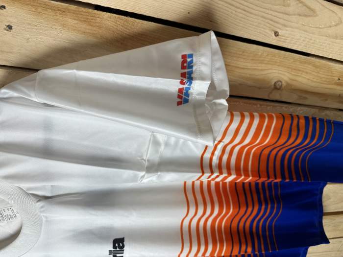 CAMISETA T-L DE MOTO APRILIA NARANJA VINTAGE