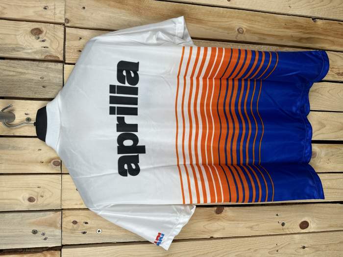 CAMISETA T-M DE MOTO APRILIA NARANJA VINTAGE