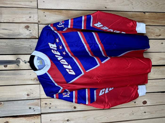 CAMISETA T-M DE MOTO CLOVER ROJO/AZUL