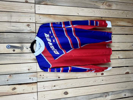CAMISETA DE MOTO CLOVER ROJO/AZUL L