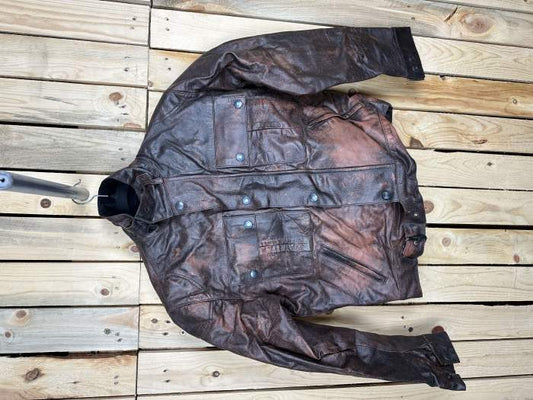 CHAQUETA T-S DE CUERO GASTADO GARIBALDI 3