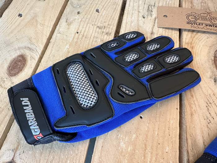 GUANTES T-S DE MOTO GARIBALDI AZUL
