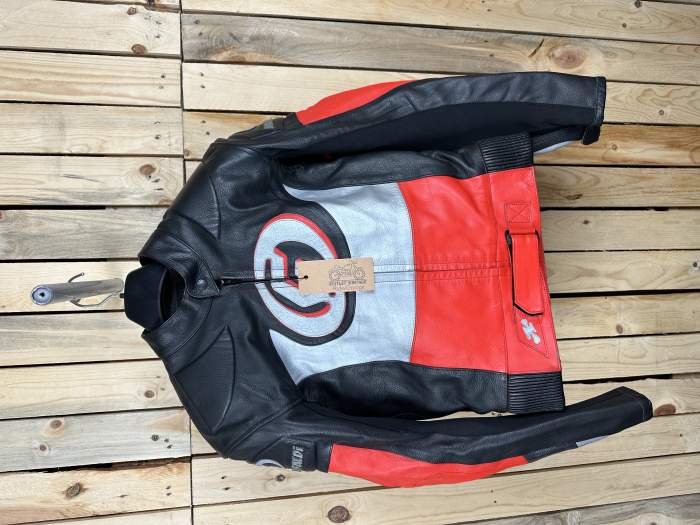 CHAQUETA T-M DE MOTO GARIBALDI ROJO JOROBA 48